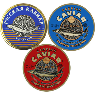 Caviale: Beluga, Osetra, Sevruga
